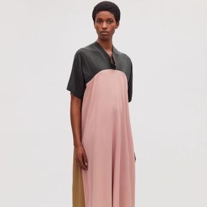 COS Draped A-line Silk Dress